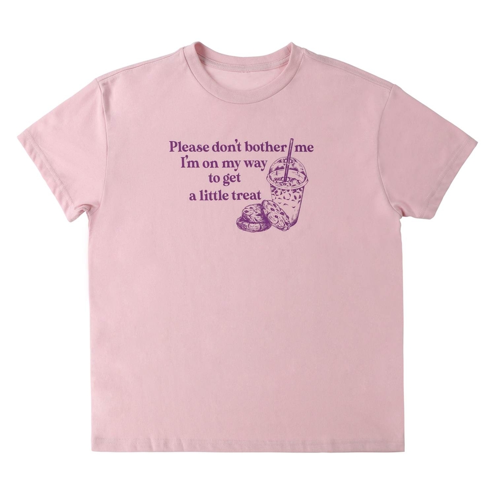 Pink Graphic Tee, Treat Design — XXL